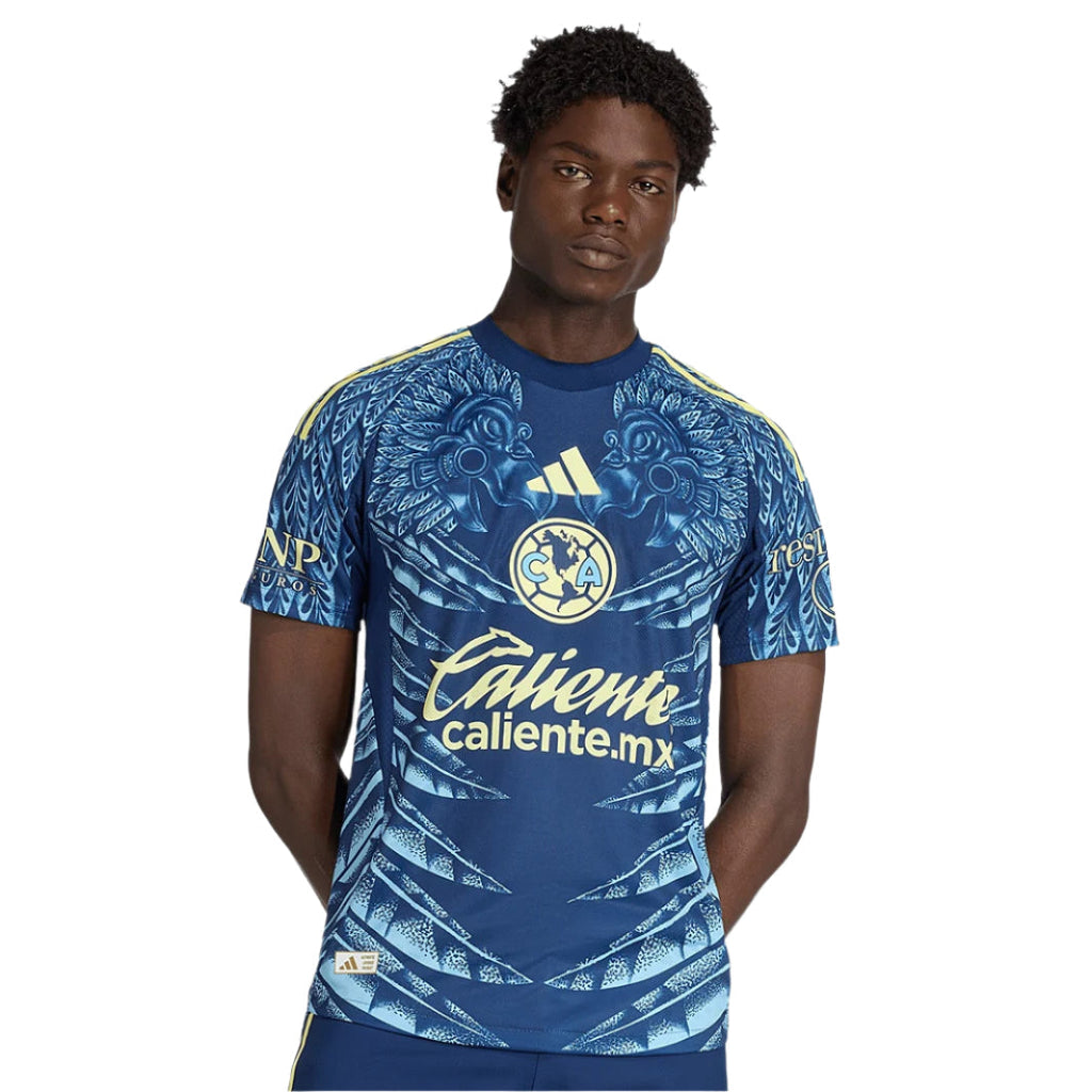 adidas S. Caceres Men's Club América 25/26 Authentic Away Jersey (Blue)
