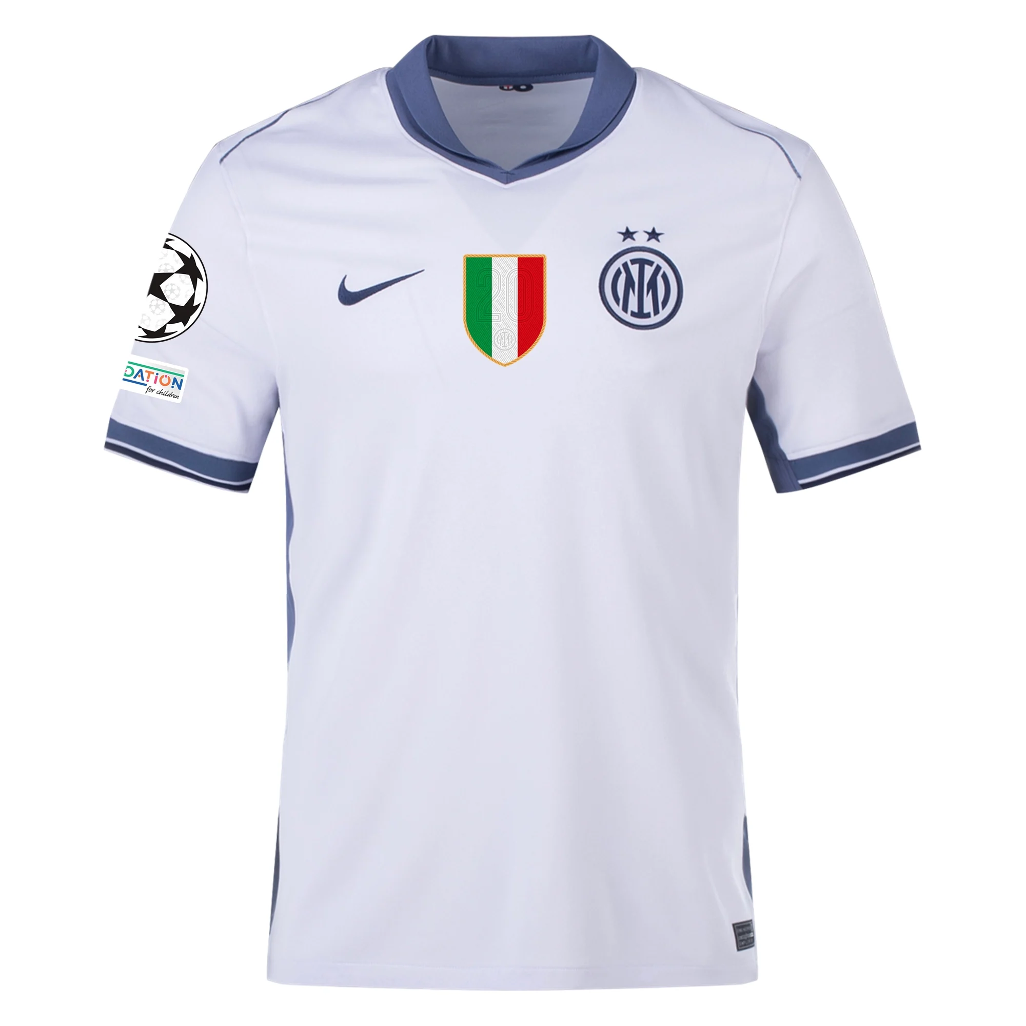 Nike Inter Milan Joaquin Correa Away Jersey w/ Champions League + Scudetto Patch 24/25 (Summit White/Iris Whisper)