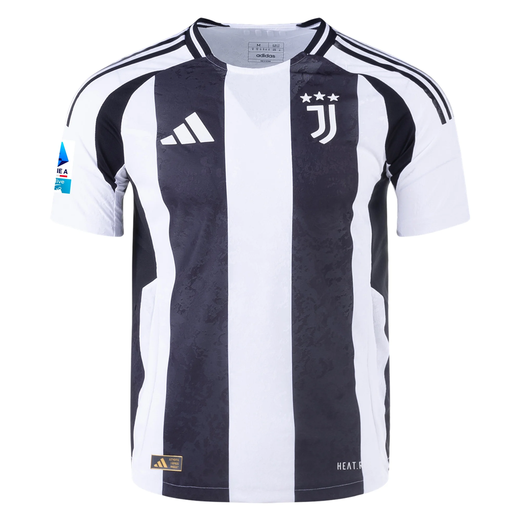 adidas Juventus Authentic Federico Chiesa Home Jersey w/ Serie A Patch 24/25 (White/Black)