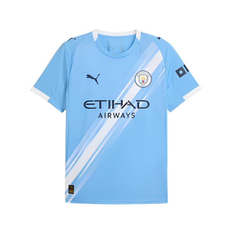 Puma Manchester City Home Jersey 25/26 w/ EPL + Sponsor Patch (Team Light Blue/Puma White)