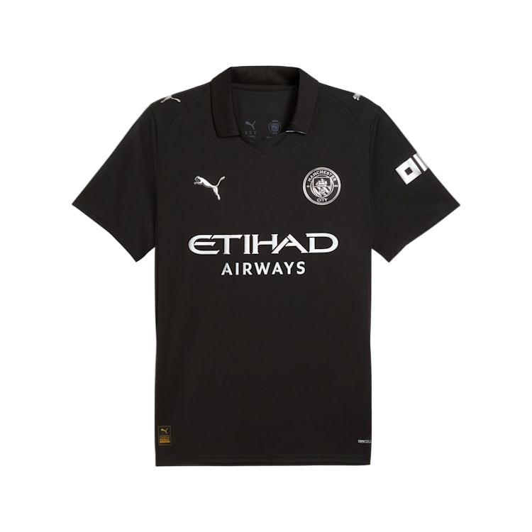 Puma Ruben Men's Manchester City Away Jersey 25/26 w/ NRFR + EPL Patches (Puma Black)