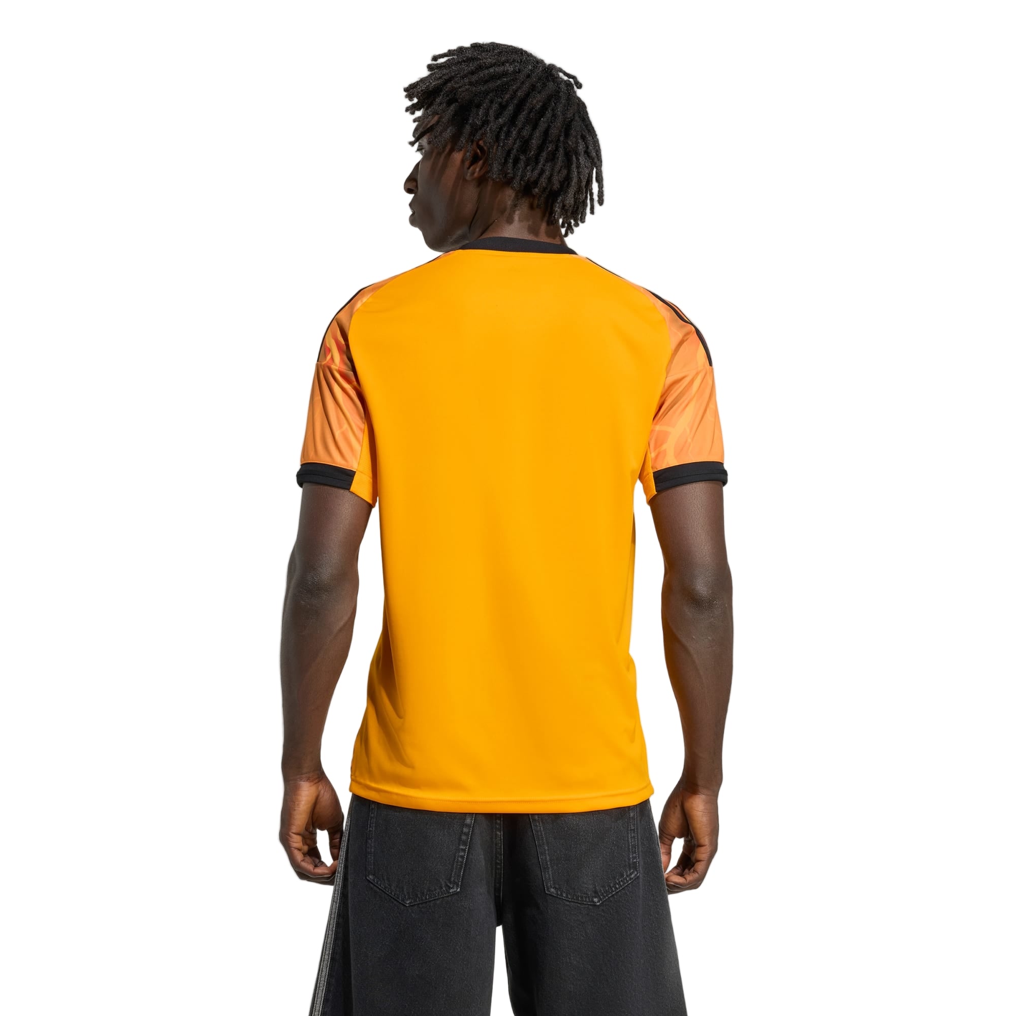 adidas Roma Gianluca Mancini Away Jersey w/ Serie A Patch 25/26 (Orange/Black)