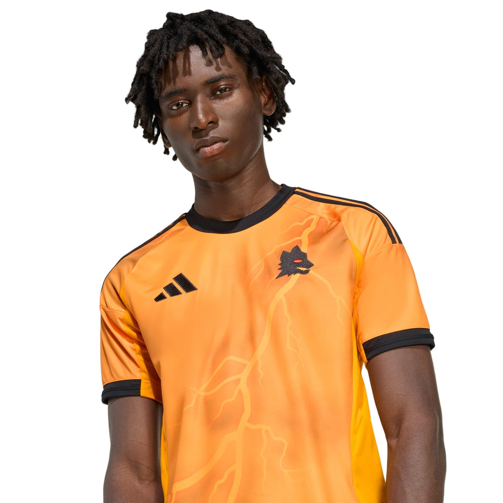 adidas Roma Daniele Ghilardi Away Jersey w/ Europa League Patches 25/26 (Orange/Black)