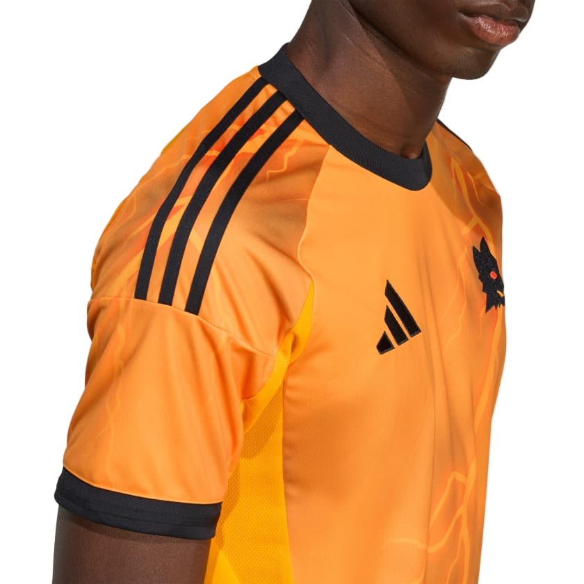 adidas Roma Jan Ziółkowski Away Jersey w/ Europa League Patches 25/26 (Orange/Black)
