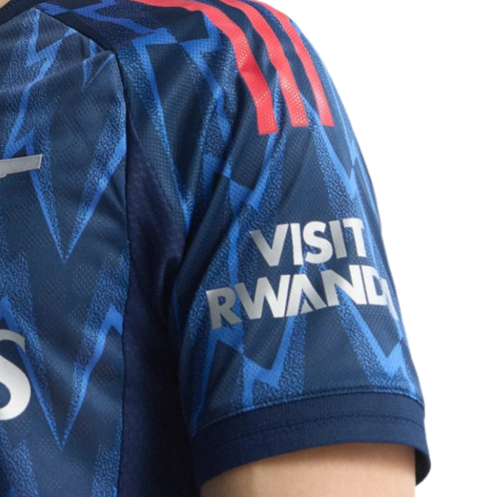 adidas Arsenal Authentic William Saliba Away Jersey w/ EPL + No Room For Racism 25/26 (Indigo/Silver)