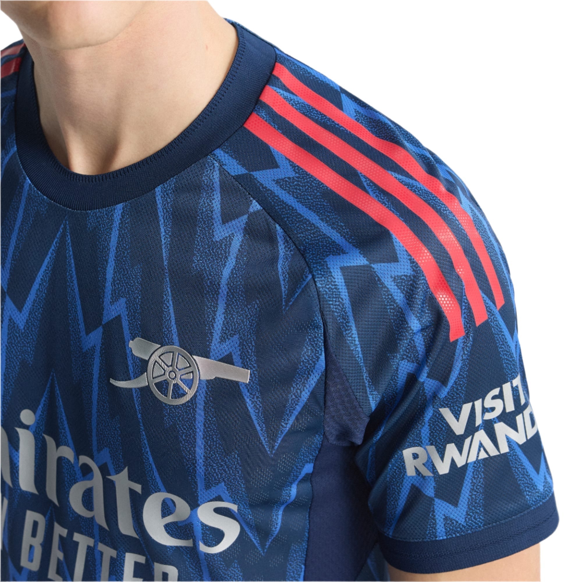 adidas Arsenal Authentic Ben White Away Jersey w/ EPL + No Room For Racism 25/26 (Indigo/Silver)