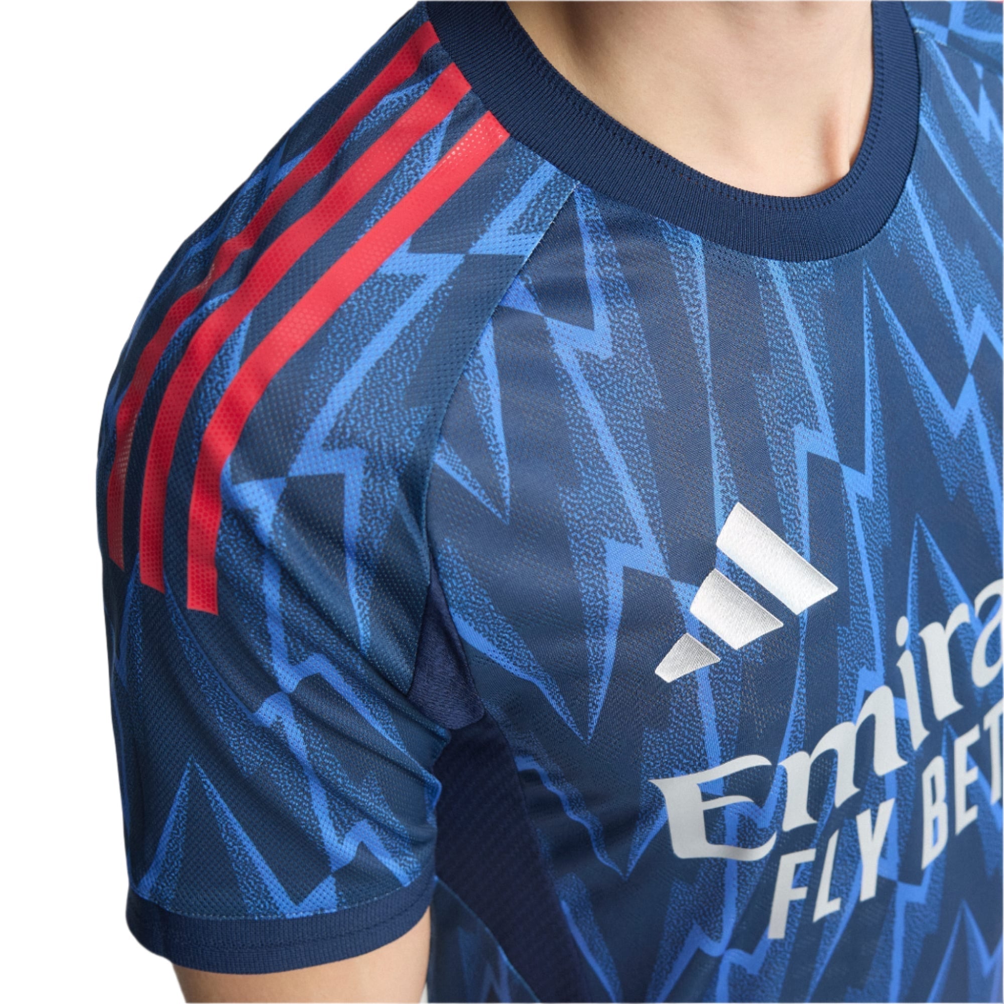 adidas Arsenal Authentic Martin Ødegaard Away Jersey w/ EPL + No Room For Racism 25/26 (Indigo/Silver)