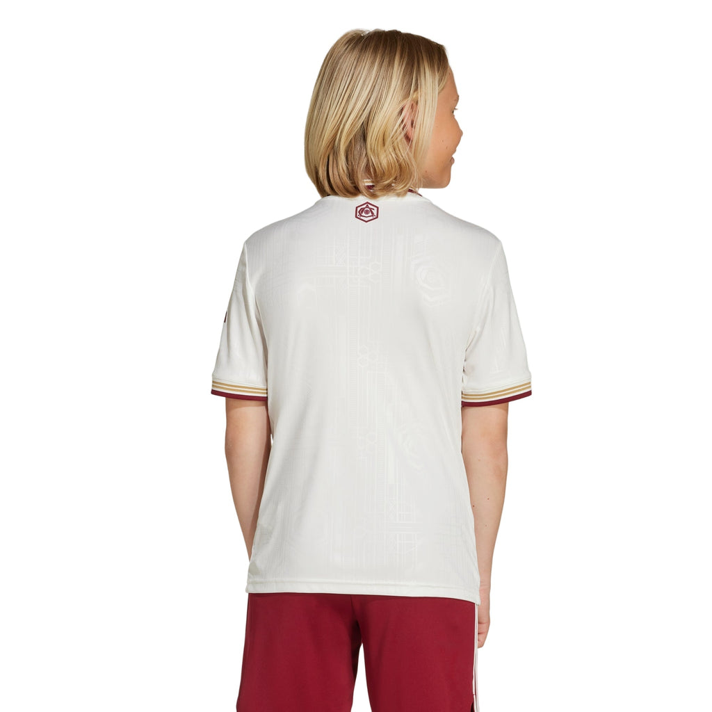 adidas Youth Arsenal Third Jersey 25/26 (White/Burgundy)