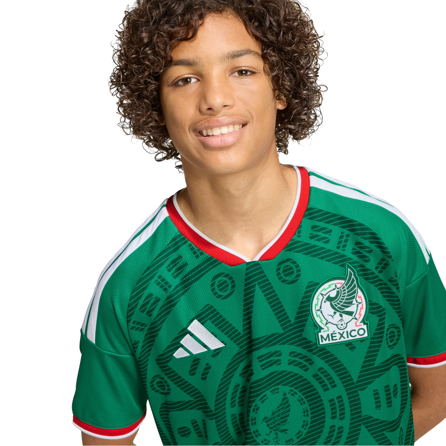 adidas Youth J. Quinones Mexico 2026 Home World Cup Jersey (Bold Green)