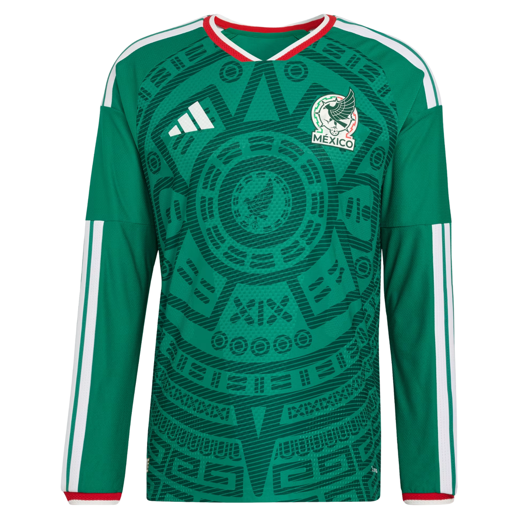 adidas Men's Mexico Long-Sleeve Authentic Home Jersey 2026 (Bold Green)
