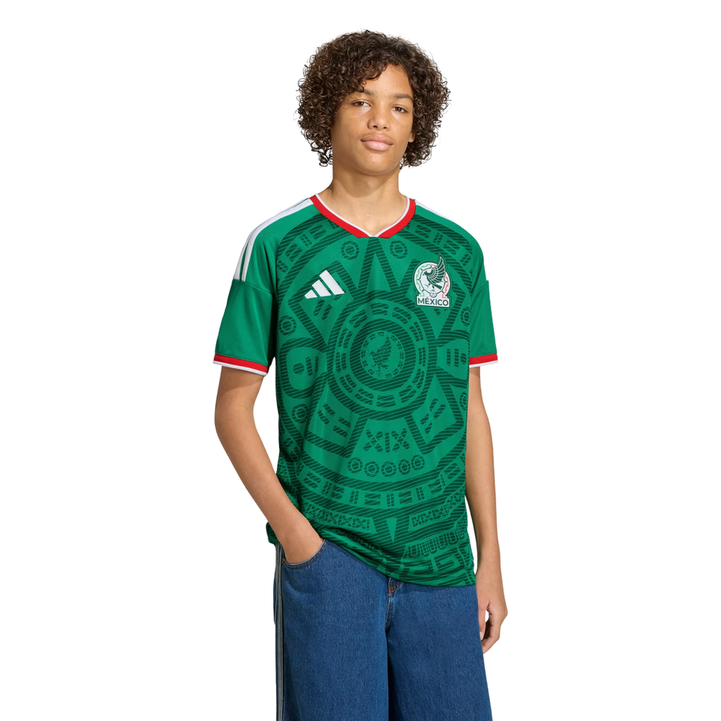 adidas Youth J. Vasquez Mexico 2026 Home World Cup Jersey (Bold Green)