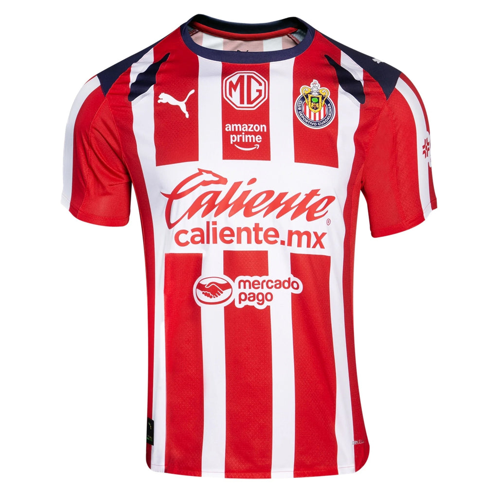 Puma Chicharito Javier Hernandez Men's Chivas De Guadalajara Home Jersey 25/26 (Puma Red/White)