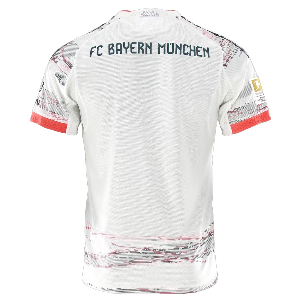 adidas Guerreiro Authentic Away Jersey 25/26 w/ Sponsor + Meister Bundesliga Patch (White/Red)