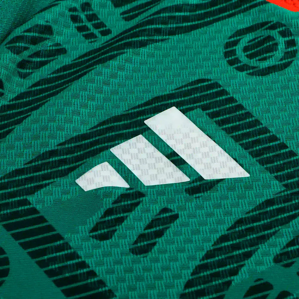 adidas Men's C. Montes  Mexico Long-Sleeve Authentic Home Jersey 2026 (Bold Green)