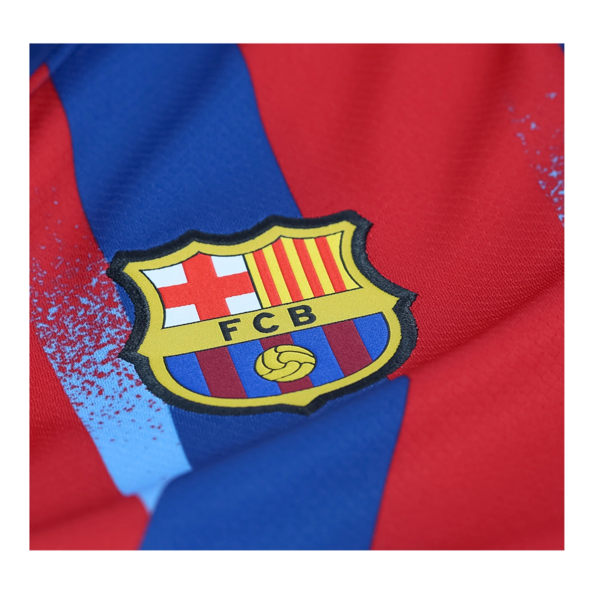 Nike Youth  R. Araujo FC Barcelona 4th Soccer Jersey 25/26 (Gym Blue/Salsa Red)