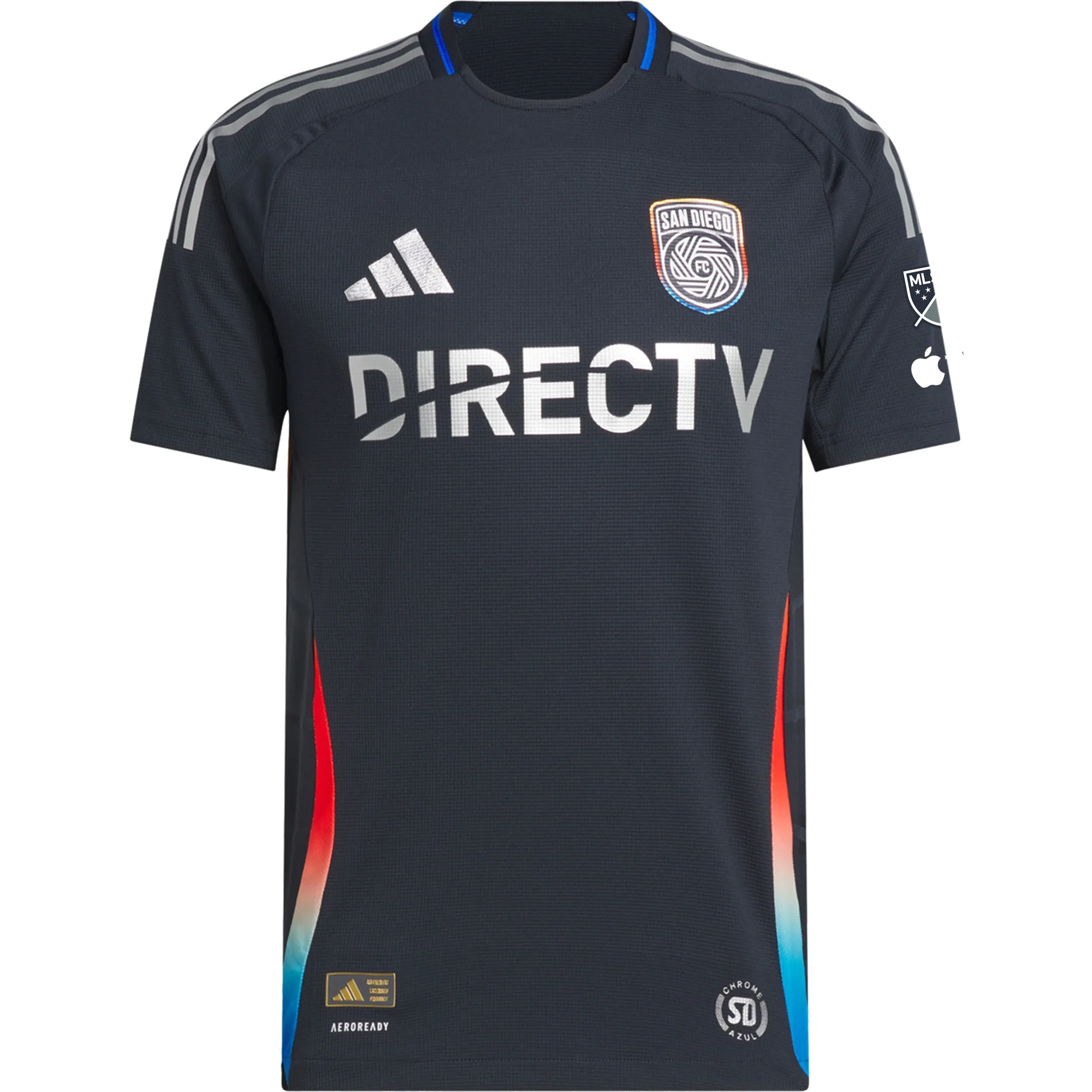 adidas Marcus Ingvartsen San Diego FC Authentic Home Jersey w/ MLS + Apple TV Patches 25/26 (Night Navy)