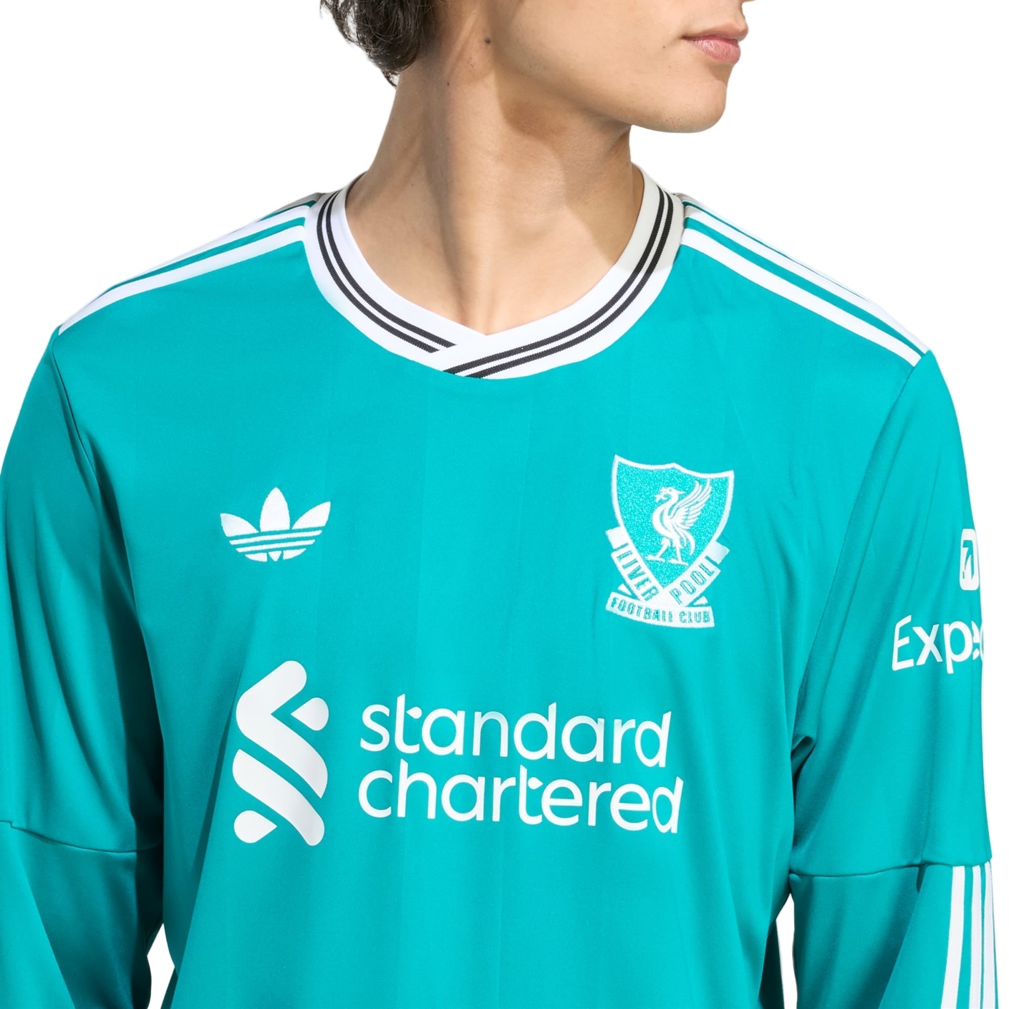 adidas Men's Liverpool FC Long Sleeve 25/26 Third Jersey (Sea Green)