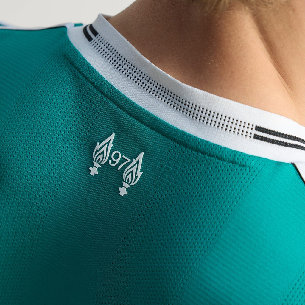 adidas Liverpool FC Authentic Hugo Ekitike Third Jersey w/ EPL + No Room For Racism Patches 25/26 (Sea Green)