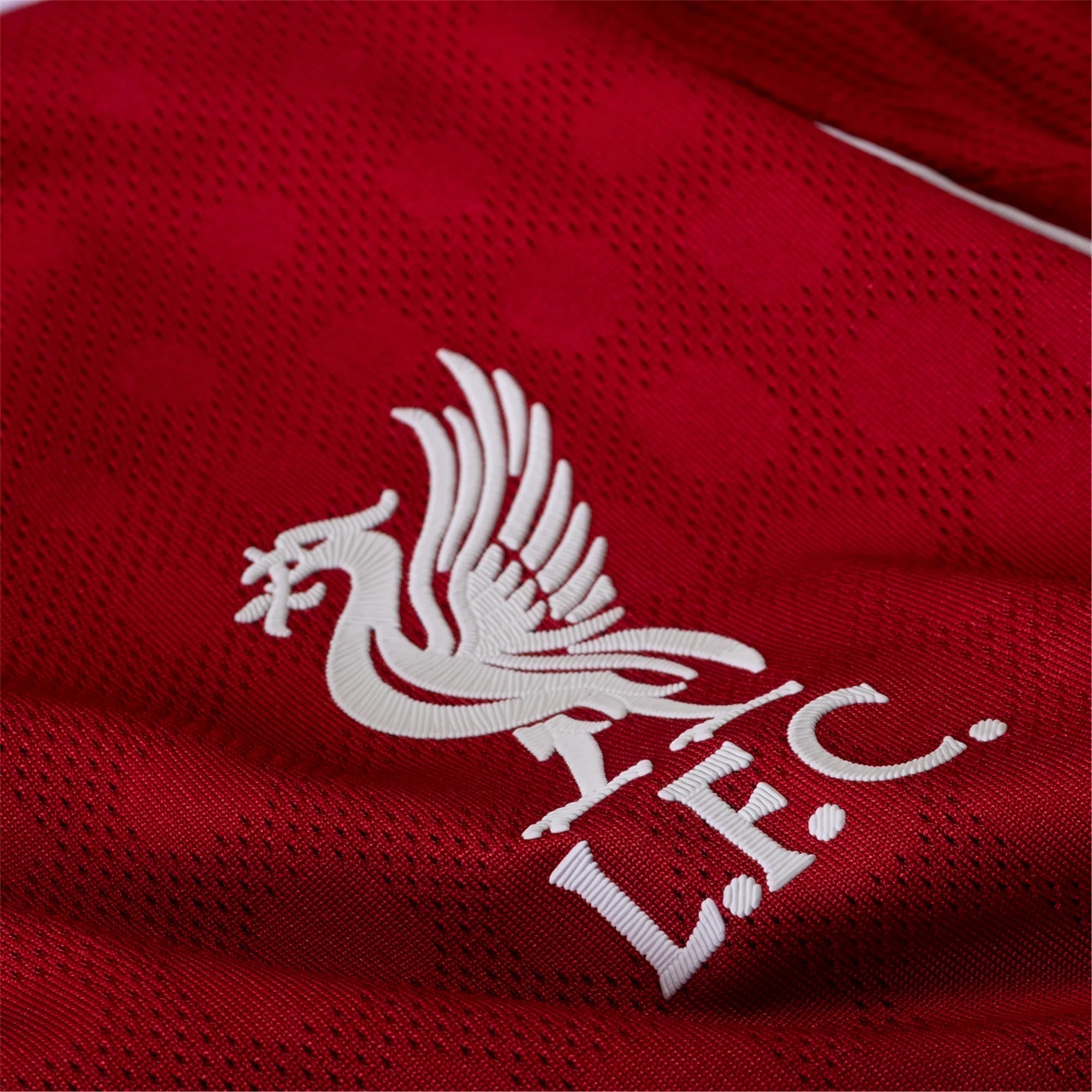 adidas Men's Liverpool FC Authentic Szoboszlai Home Jersey 25/26 w/ Champions League Patches (Strawberry Red)