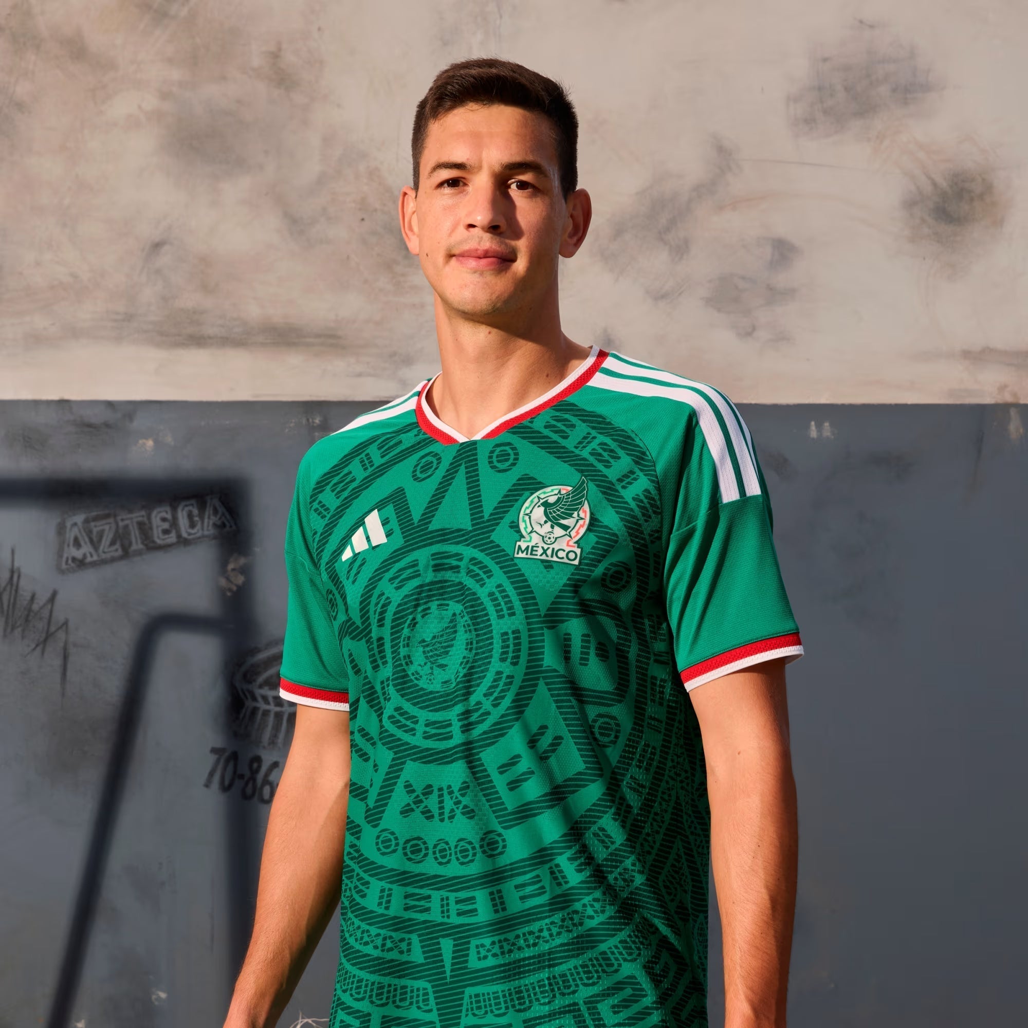 adidas Men's J. Sanchez Mexico Authentic Home 2026 World Cup Jersey (Bold Green)