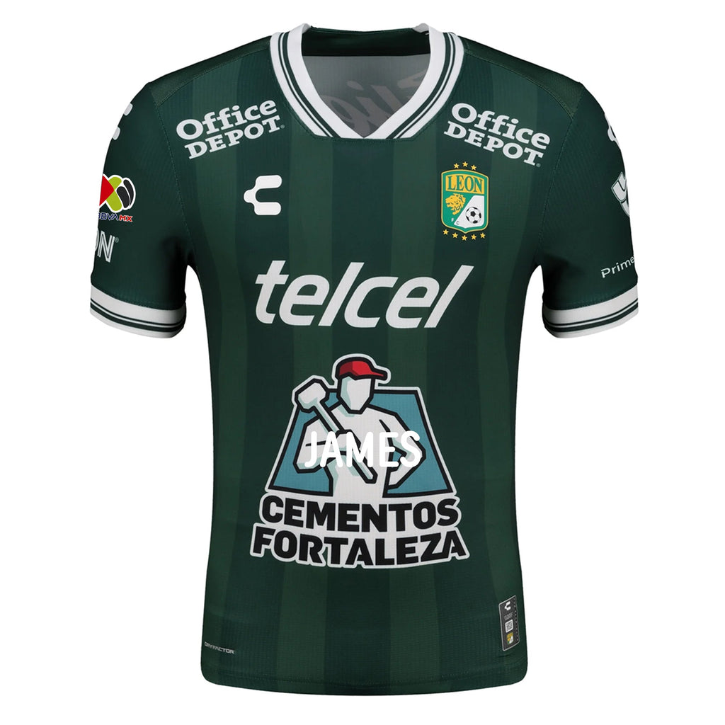 Charly Rodrigo Echeverria Men's Leon FC Home Jersey 25/26 w/ BBVA Liga Patch (Green)