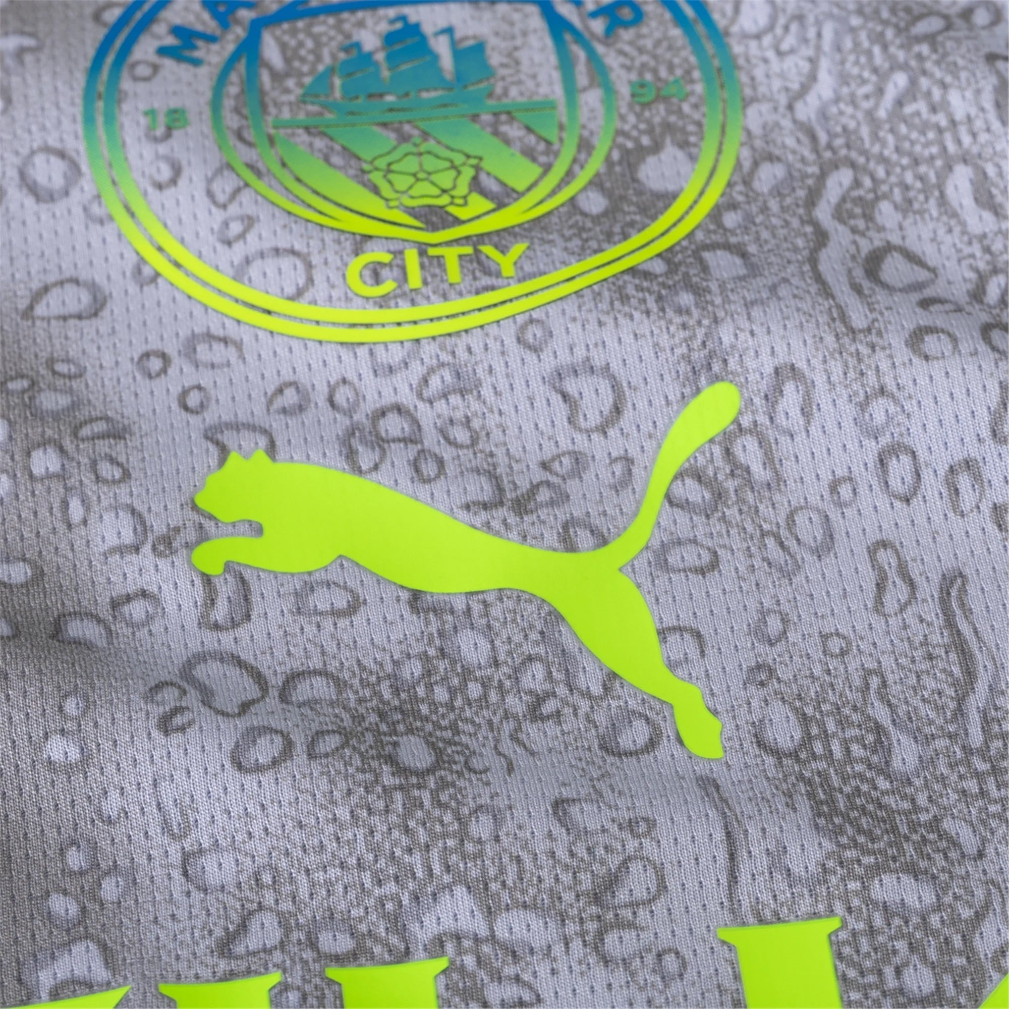 Puma Men's Manchester City Matheus N. Third Jersey w/ EPL + No Room For Racism Patches 25/26 (Cool Weather/Pro Green)