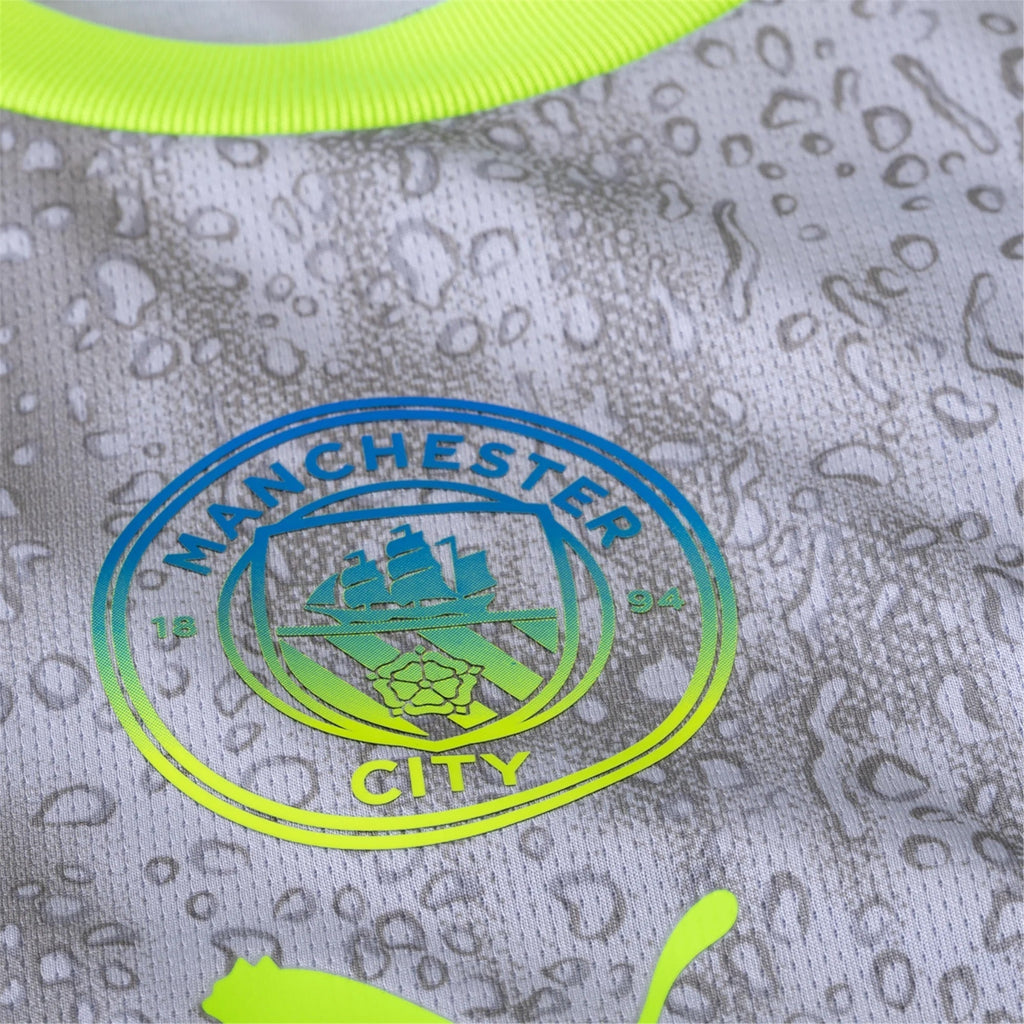 Puma Men's Manchester City Kovacic Third Jersey w/ EPL + No Room For Racism Patches 25/26 (Cool Weather/Pro Green)