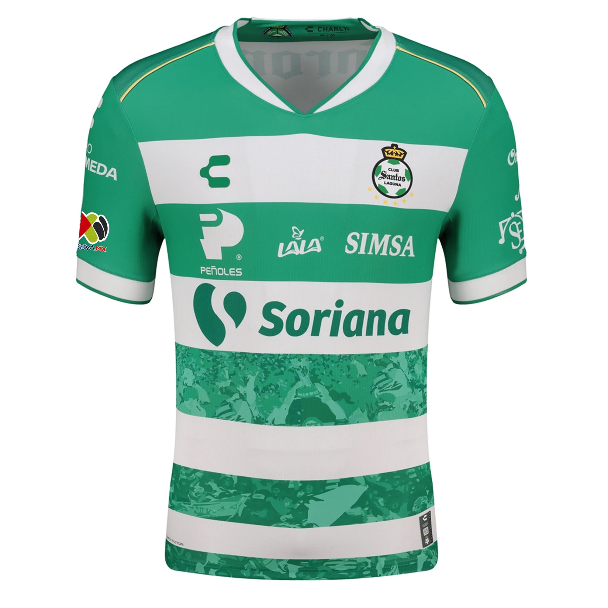 Charly Franco Fagundez Men's Santos Laguna Home Jersey 25/26 w/ BBVA MX Patches (Green/White)