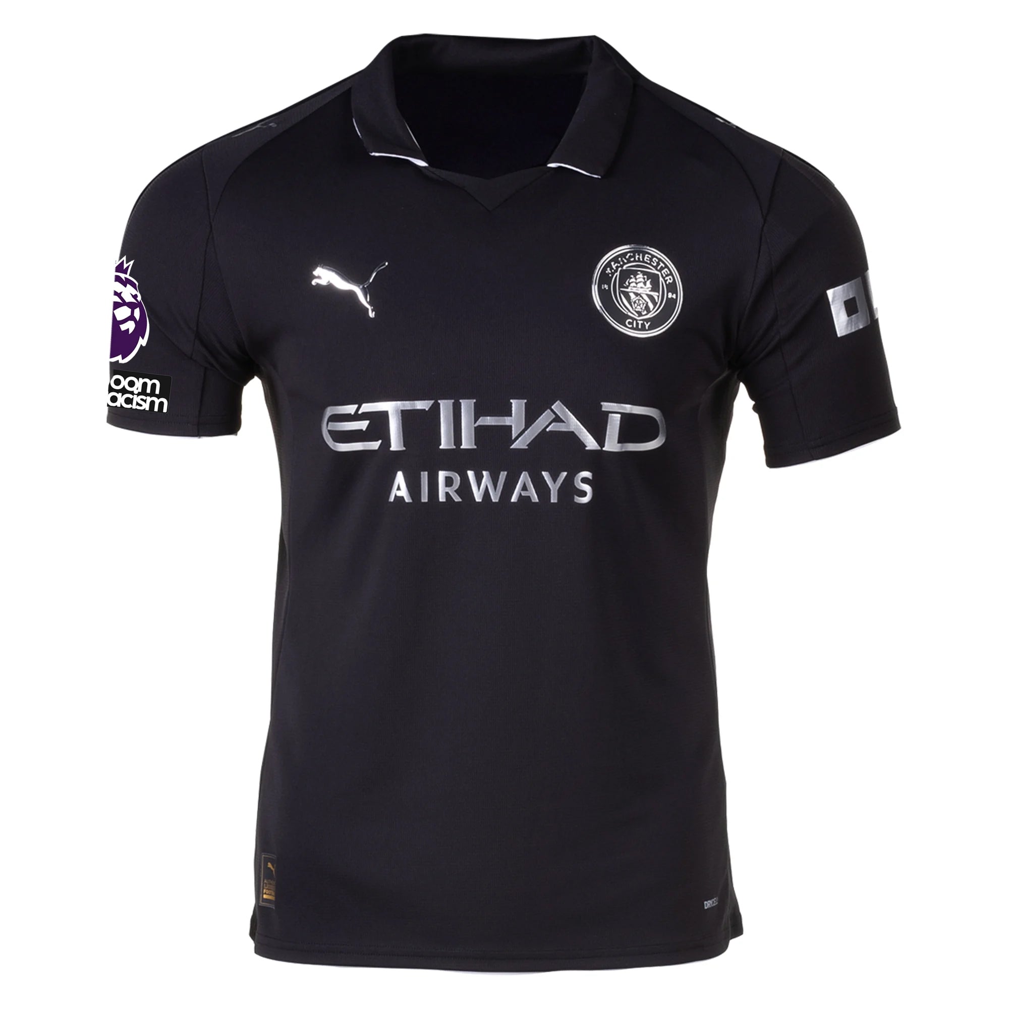 Puma Reijnders Men's Manchester City Away Jersey 25/26 w/ NRFR + EPL Patches (Puma Black)