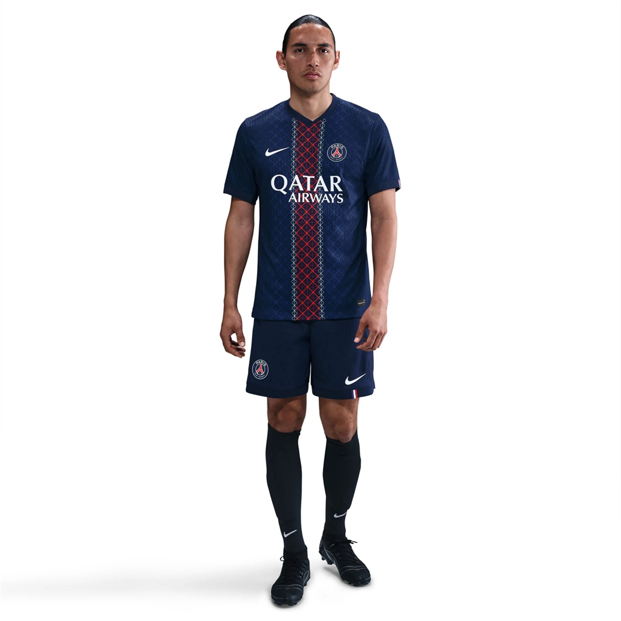 Nike Men's Zaire- Emery Paris Saint-Germain Authentic Home Jersey 25/26 w/ Champions League Patches (Navy)