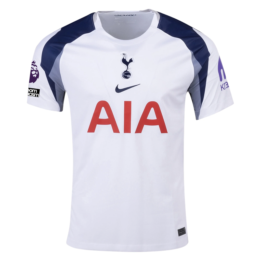 Nike Bentancur Tottenham Hotspurs Home Jersey w/ EPL + No Room For Racism Patch 25/26 (White/Iron/Binary Blue)