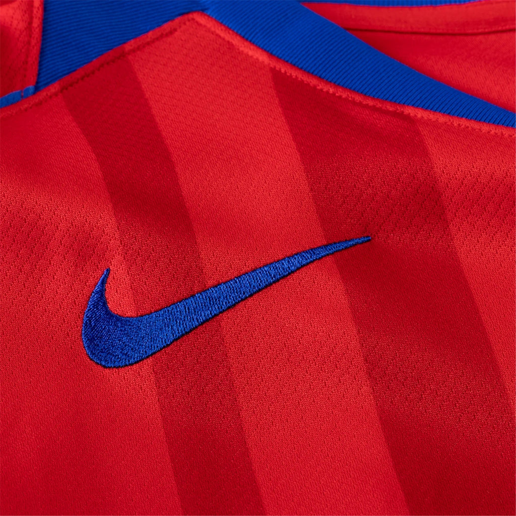 Nike Men's Paris Saint-Germain João Neves T90 Third Jersey w/ Champions League Patches 25/26 (Sport Red/Hyper Royal)