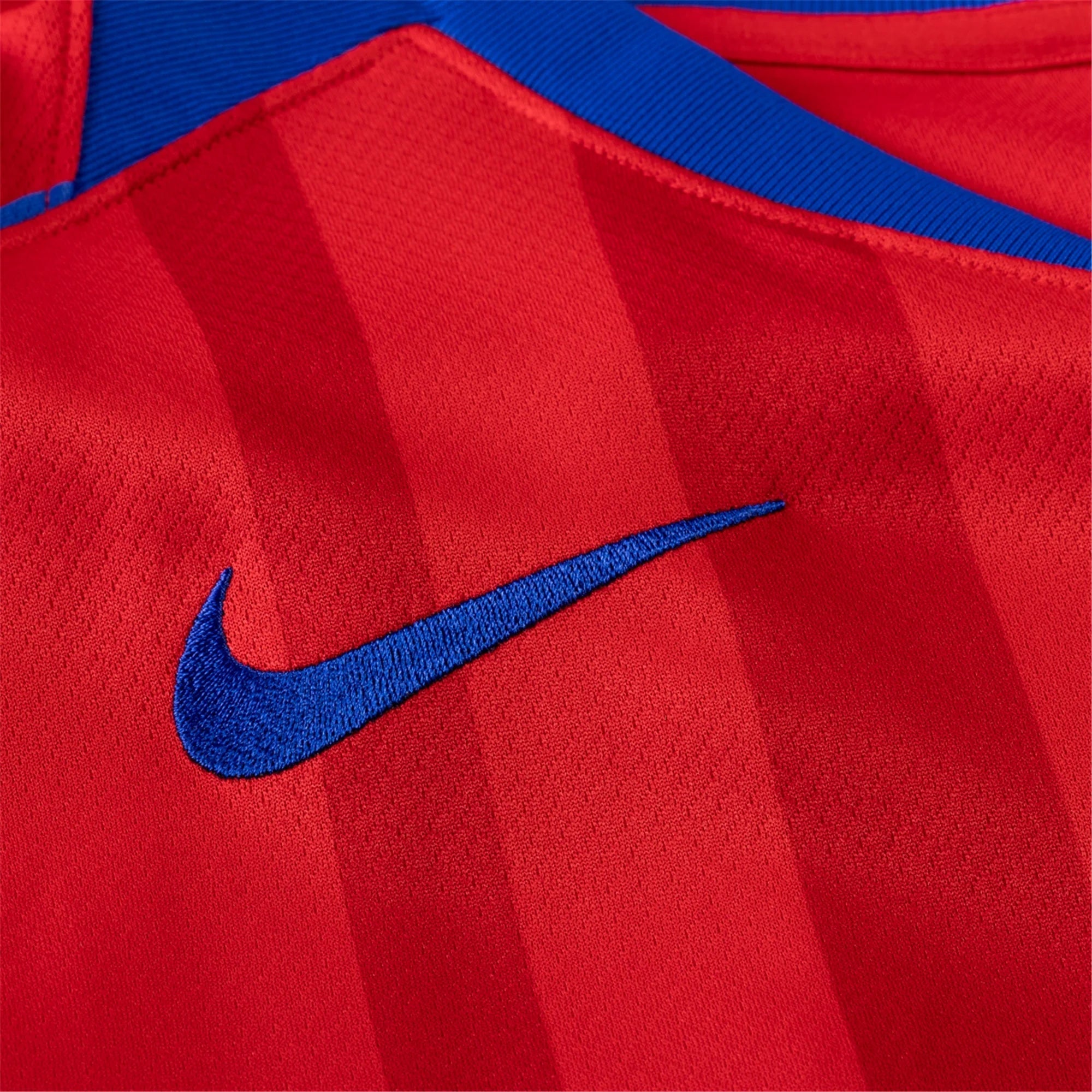 Nike Men's Paris Saint-Germain Authentic Désiré Doué Third Jersey w/ Champions League Patches 25/26 (Sport Red/Hyper Royal)