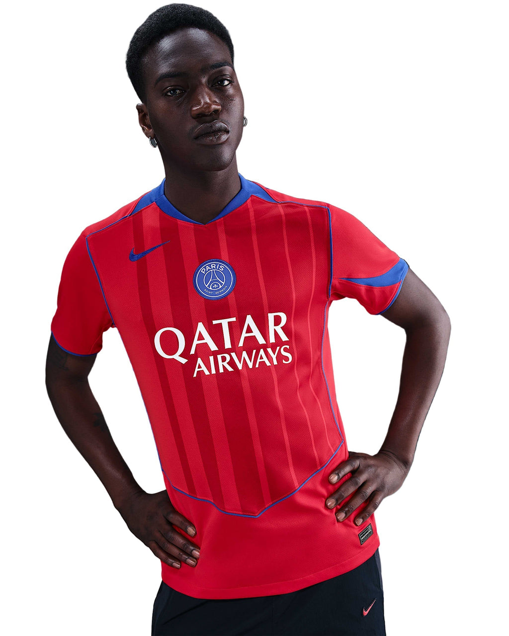 Nike Men's Paris Saint-Germain T90 Third Jersey 25/26 (Sport Red/Hyper Royal)