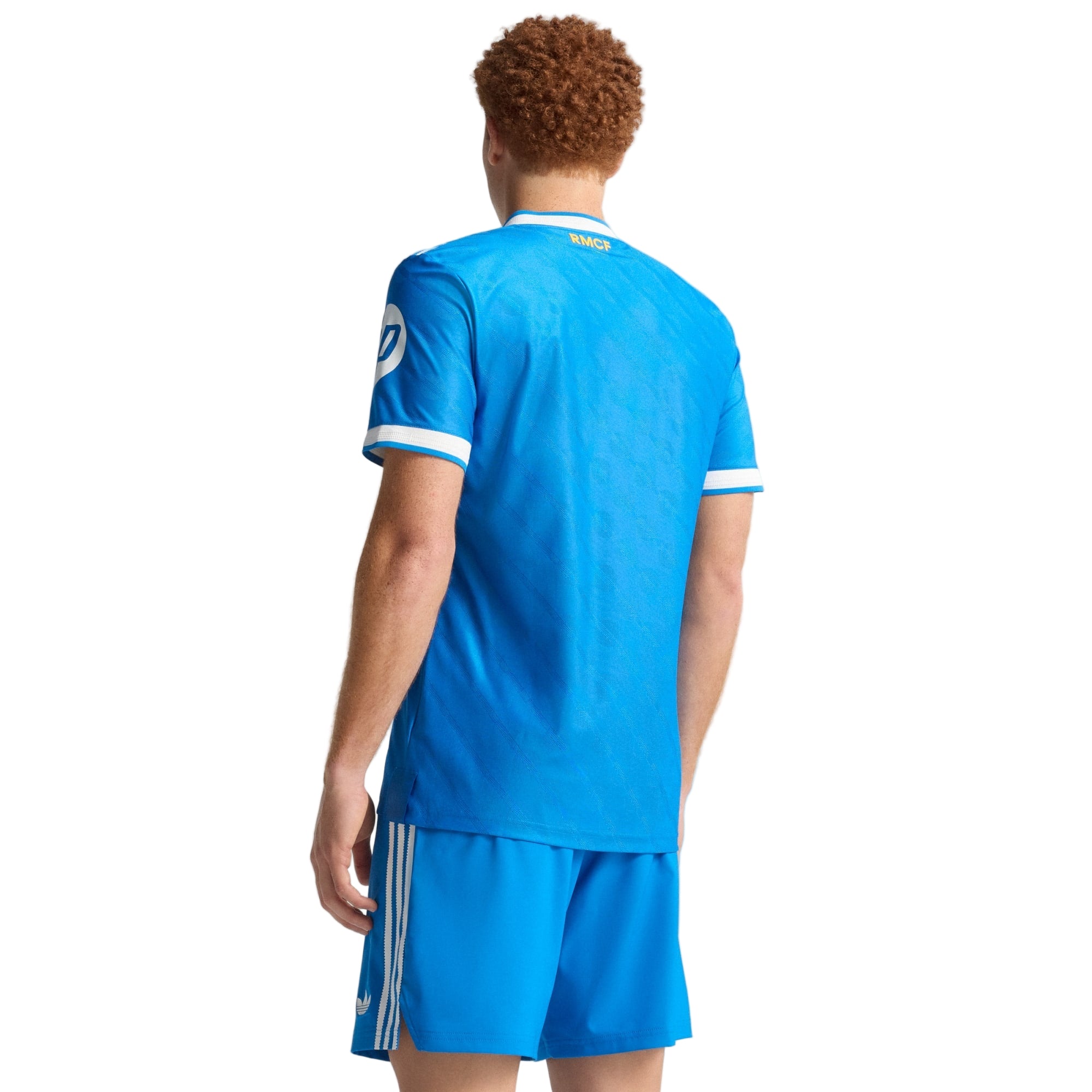 adidas Men's Kylian Mbappe Real Madrid 25/26 Authentic Third Jersey w/ Champions League Patches (Blue)