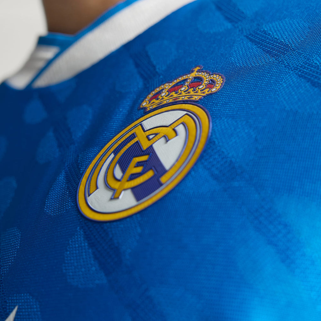 adidas Men's Rudiger Real Madrid 25/26 Authentic Third Jersey w/ Champions League Patches (Blue)