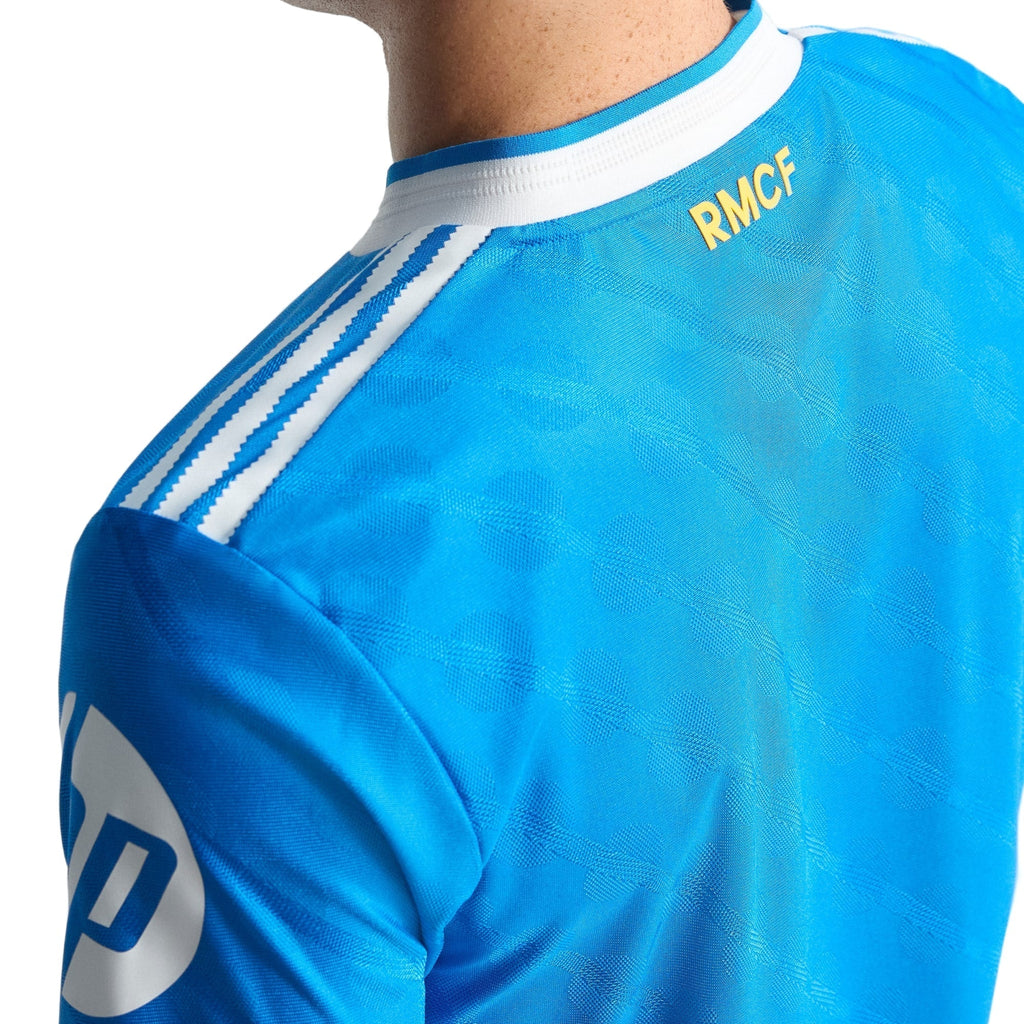 adidas Men's Trent Real Madrid 25/26 Authentic Third Jersey w/ Champions League Patches (Blue)