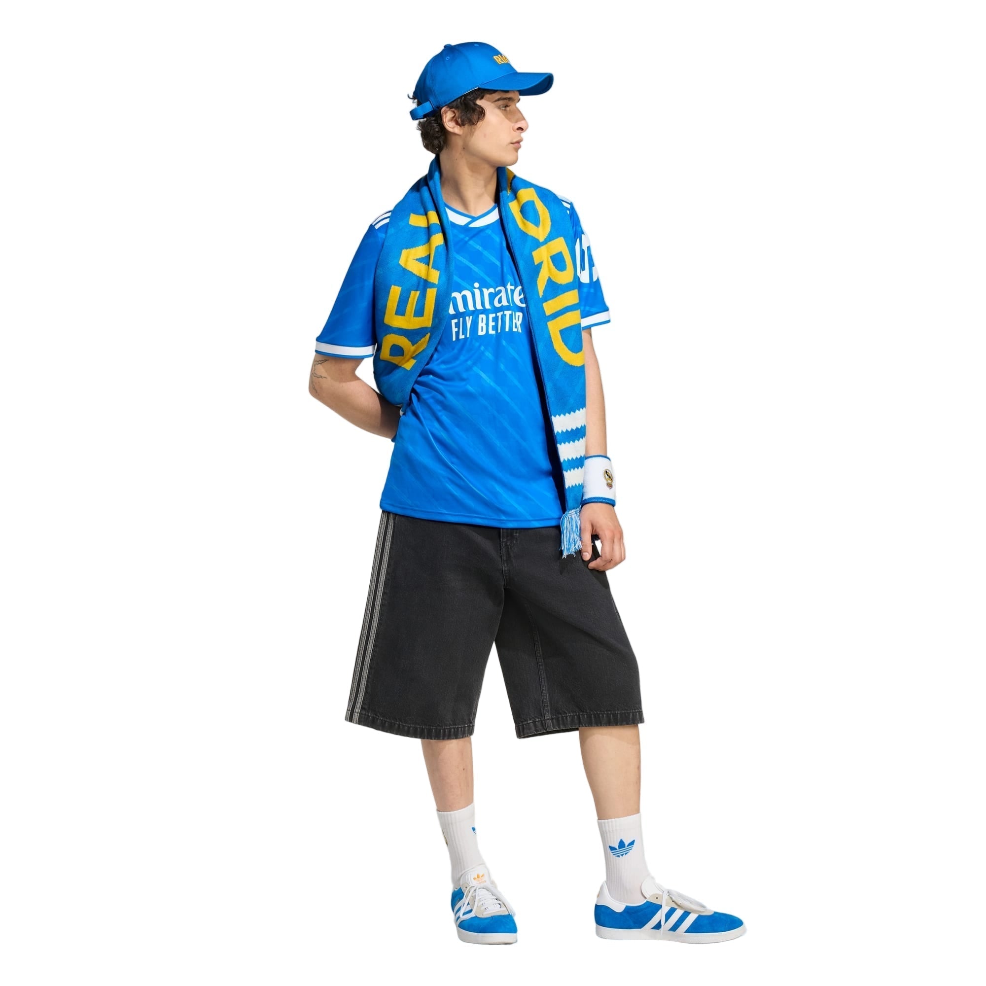 adidas Endrick Men's Real Madrid Third Jersey 25/26 w/ Champions League Patches (Blue/White)