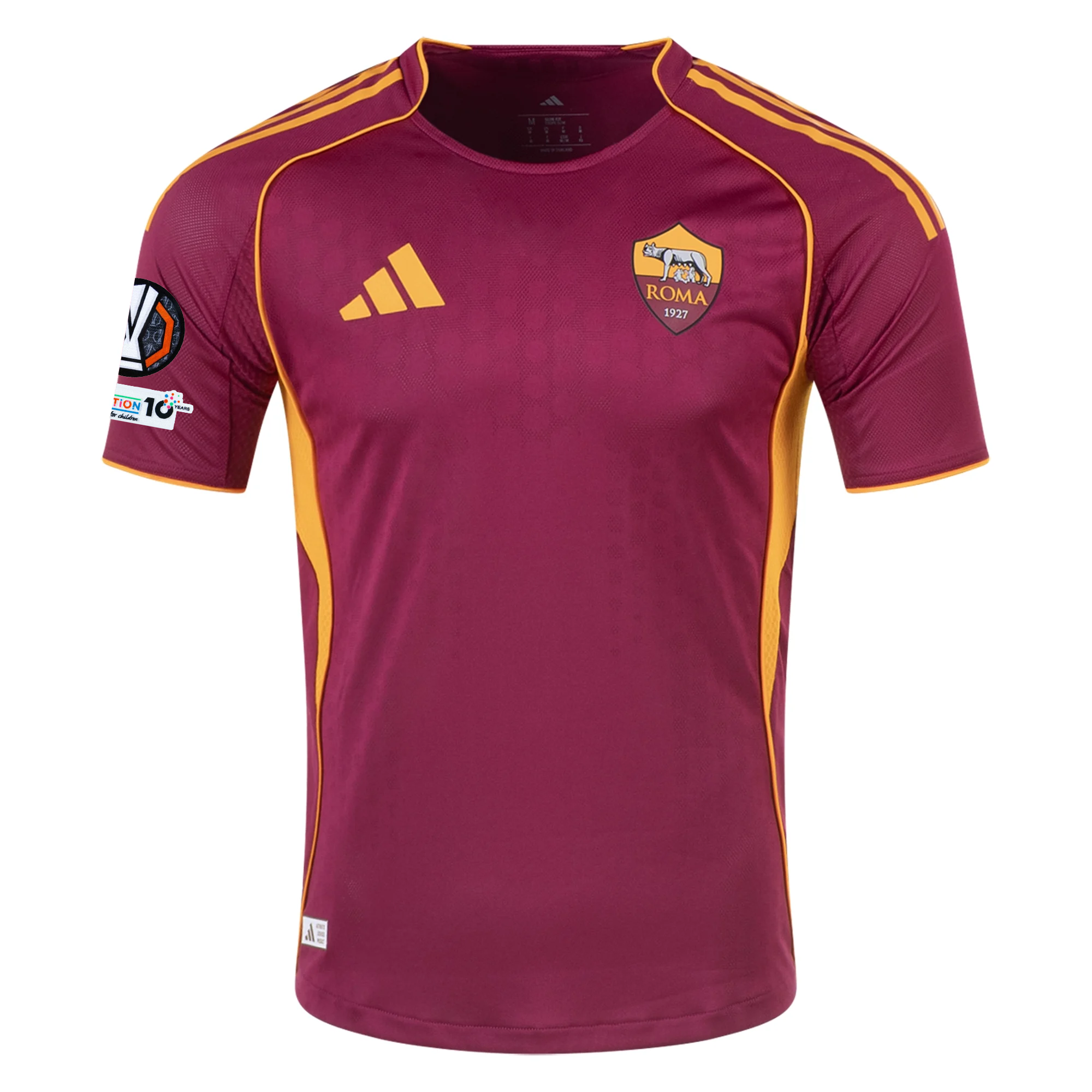adidas Roma Authentic Jan Ziółkowski Home Jersey w/ Europa League Patches 25/26 (Burgundy)