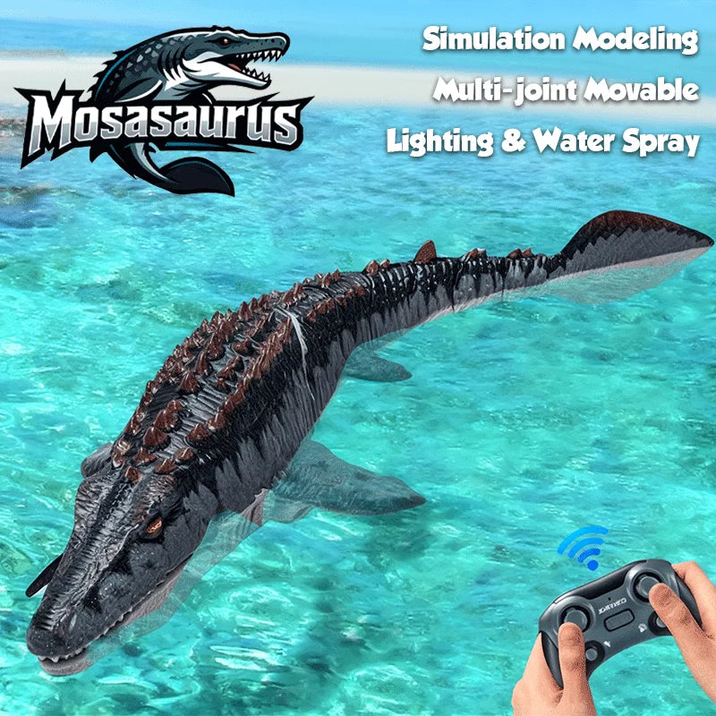 Remote control simulation of Canglong model, water splashing and swaying in the water, outdoor toys in the swimming pool, gift