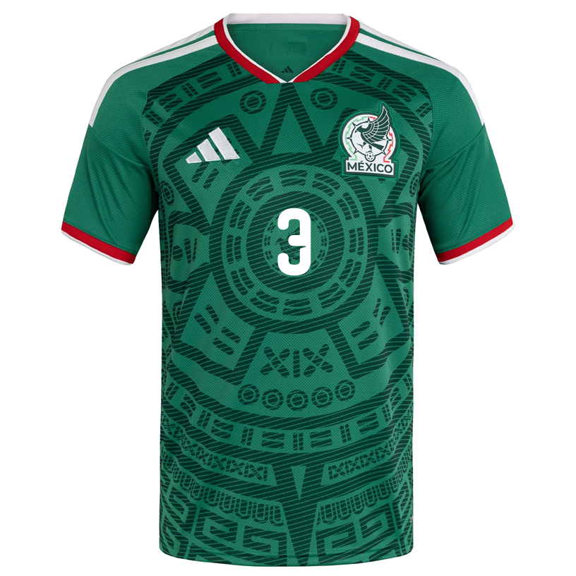 adidas Men's C. Montes Mexico Authentic Home 2026 World Cup Jersey (Bold Green)