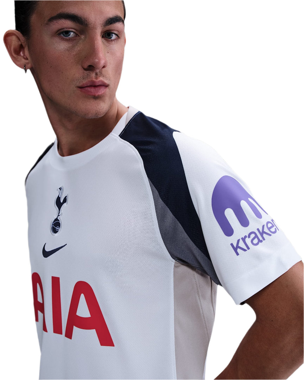 Nike Van de ven Tottenham Hotspurs Home Jersey w/ EPL + No Room For Racism Patch 25/26 (White/Iron/Binary Blue)