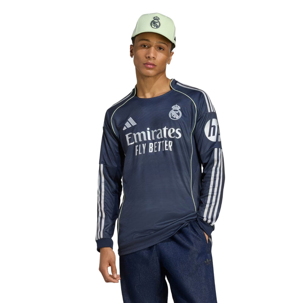 adidas Real Madrid F. Mendy Long Sleeve Away Jersey w/ Champions League Patches 25/26 (Legend Ink)