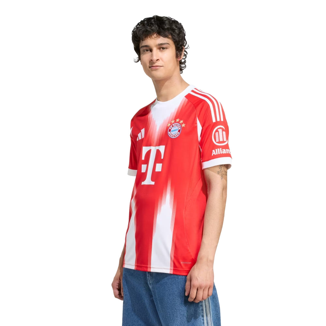 adidas Bayern Munich Olise Home Jersey w/ Champions League Patches 25/26 (Red)