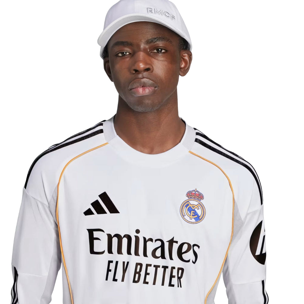 adidas Real Madrid D. Ceballos Long Sleeve Home Jersey w/ Intercontinental + Champions League Patches 25/26 (White)