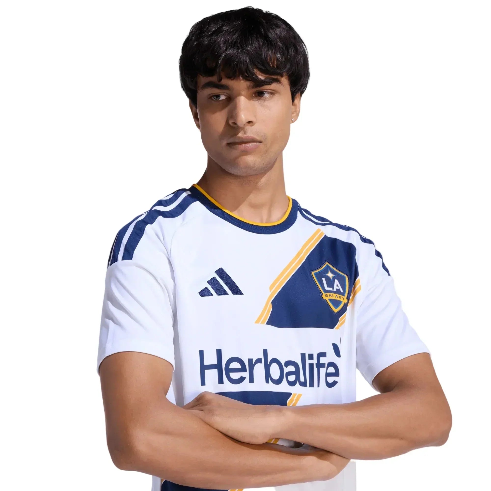 adidas Men's Paintsil LA Galaxy Home Stadium Jersey 26/27 (White)