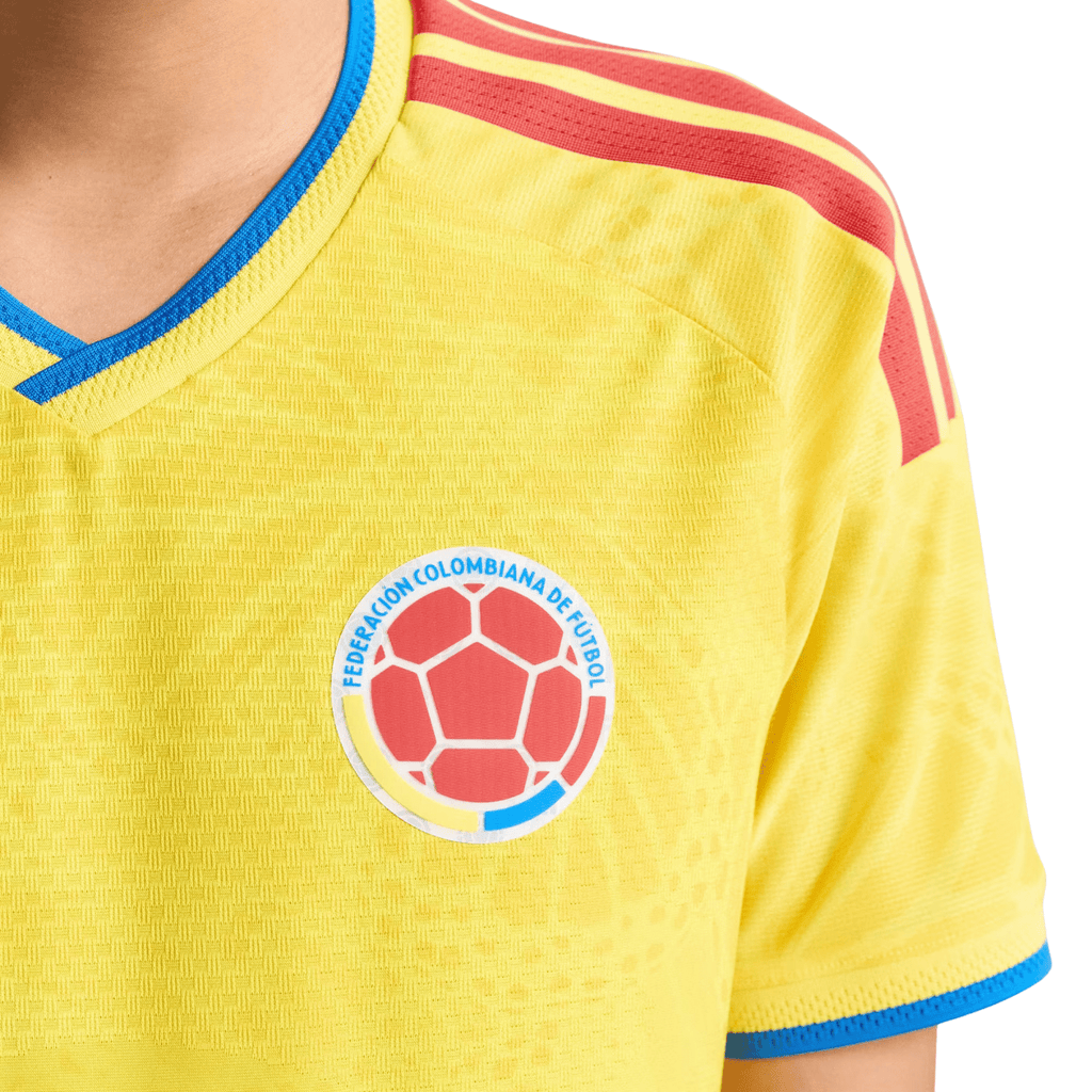adidas Men's Cuesta Colombia 2026 Authentic Home Jersey (Impact Yellow)