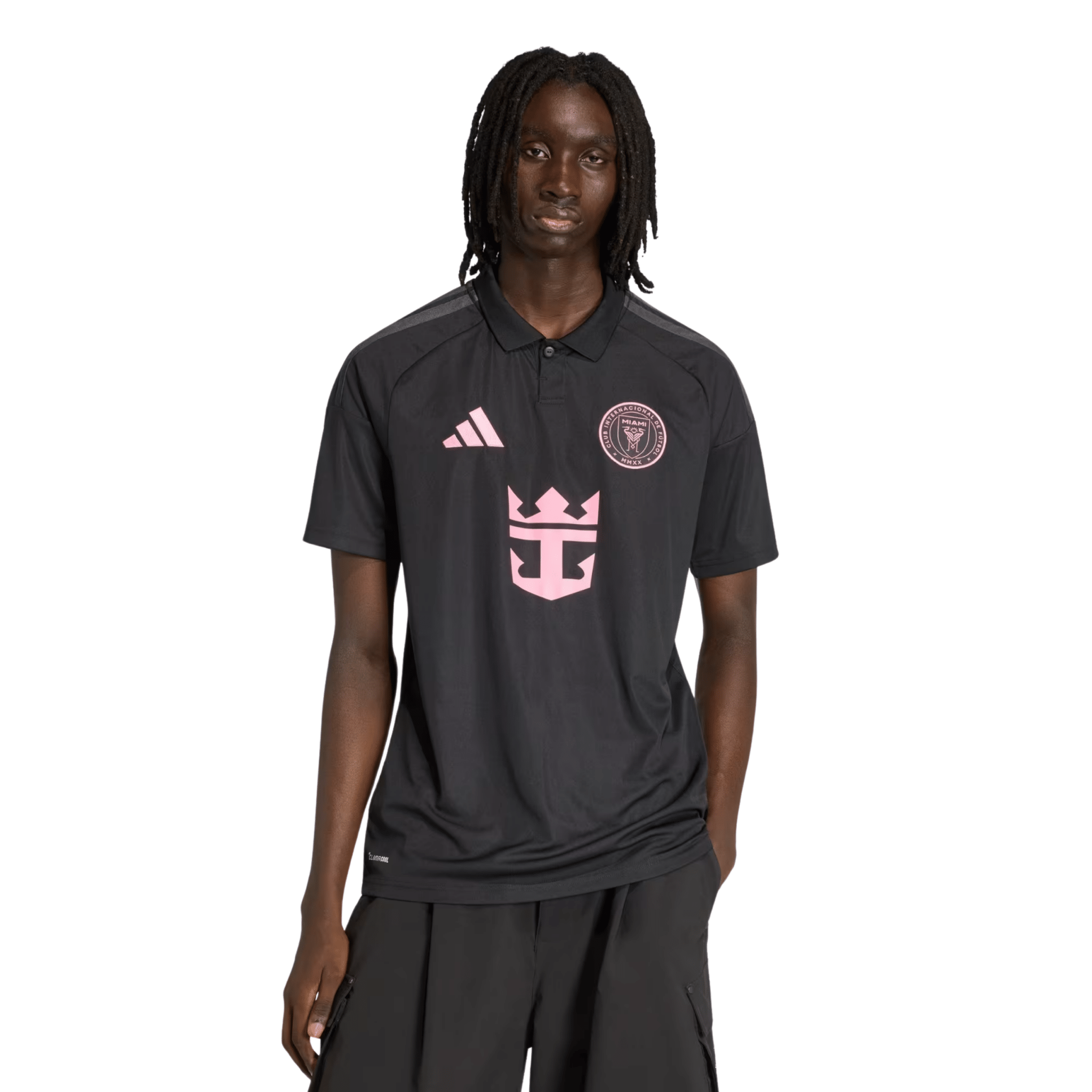 adidas Men's Morales Inter Miami CF 26/27 Away Jersey (Black/Pink)