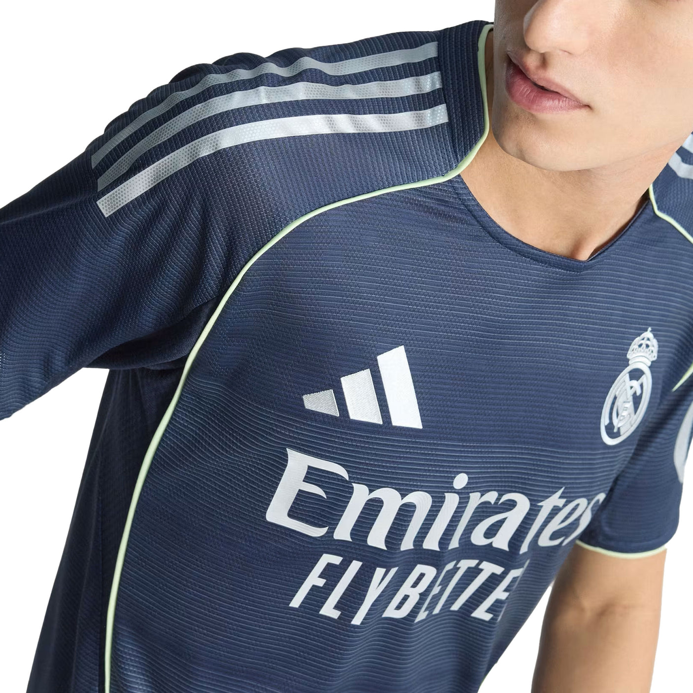 adidas Antonio Rüdiger Real Madrid Authentic Away Jersey 25/26 w/ Champions League Patches (Legend Ink)