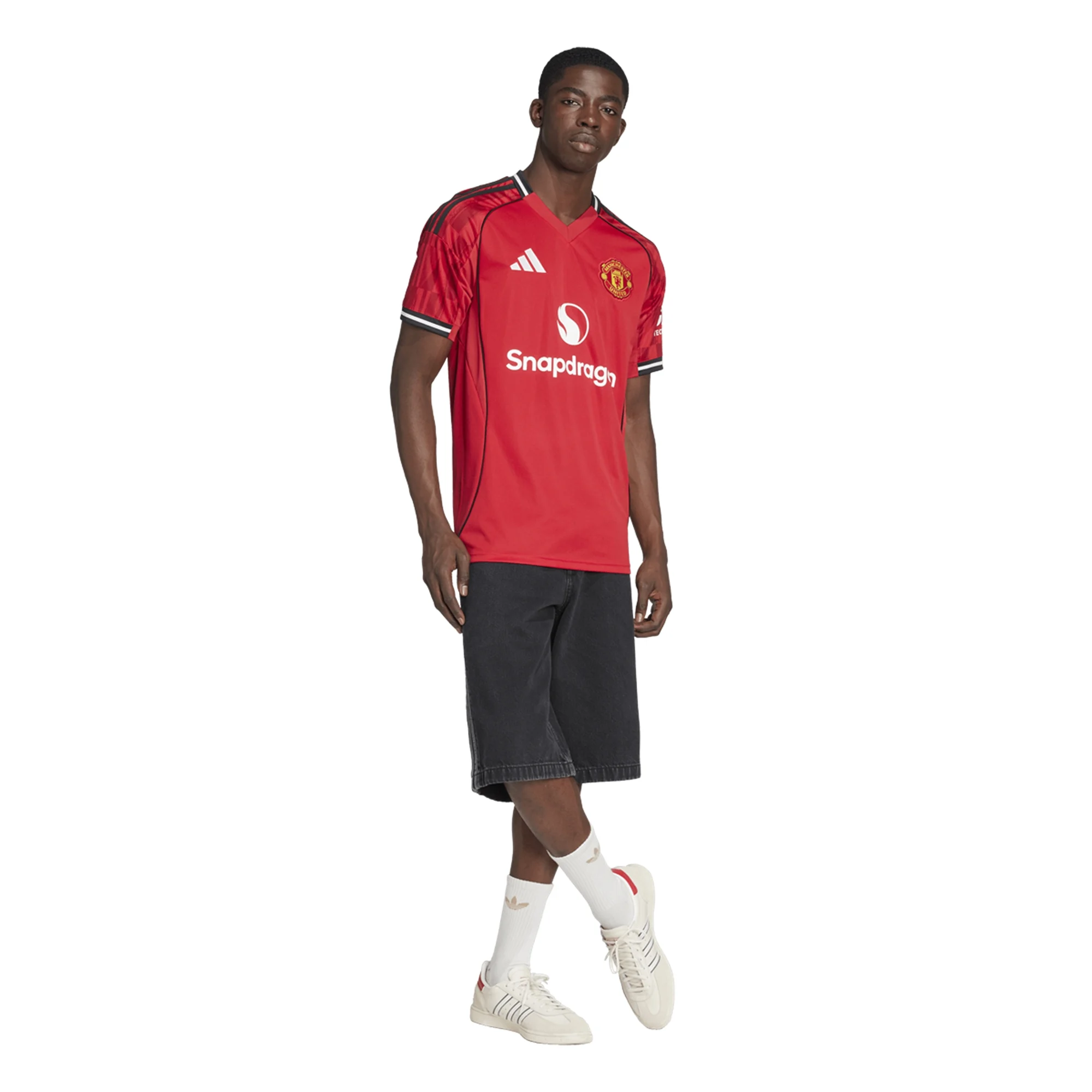adidas Lisandro Martinez Men's Manchester United Home Jersey 25/26 w/ EPL + NRFR Patches (Red)